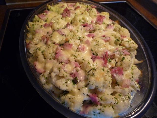 Foto Gebackener Blumenkohl mit Kochschinken