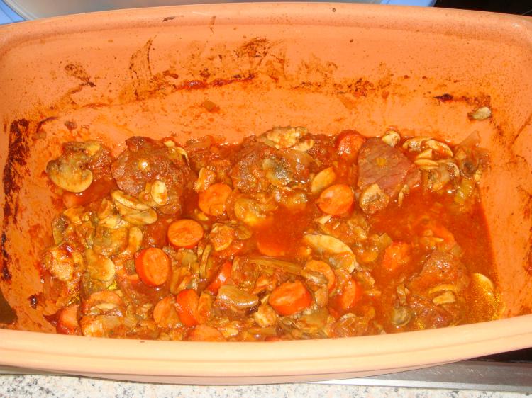 Foto Römertopf-Gulasch