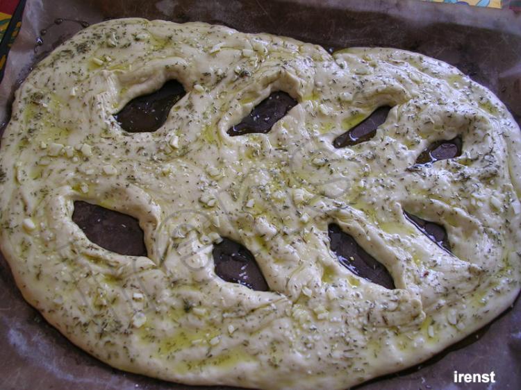 Foto Kräuterfladen vom Blech