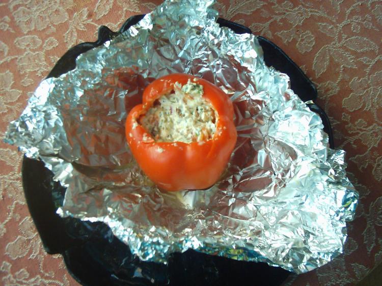 Foto Gefüllter Paprika vom Grill (GG)