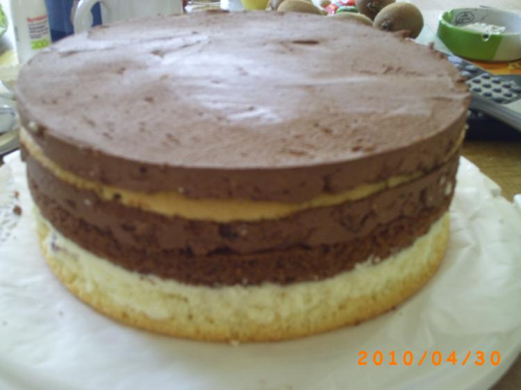 Foto Zweifarbige Mousse-Torte