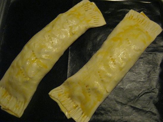 Foto Blätterteig mit Gemüse-Feta-Füllung