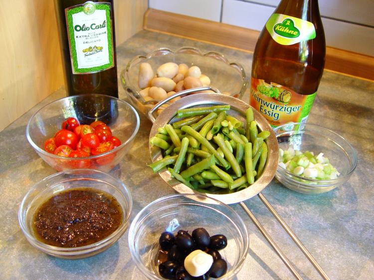 Foto Prinzessbohnen-Salat mit Olivensauce