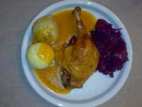 Foto für Gebratene Entenkeulen auf Birnen-Rotkohl