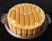 Foto für Rhabarber-Löffelbiskuittorte